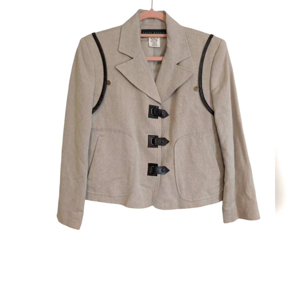 Harvé Benard Vintage Linen Cream Blazer